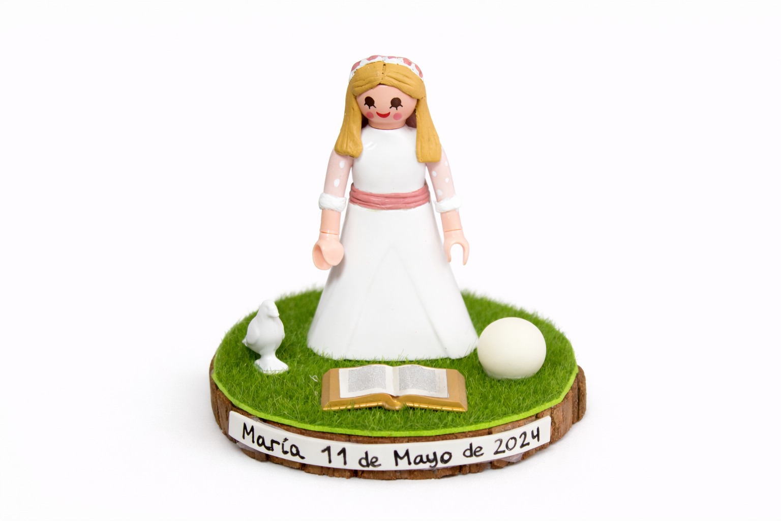 Peana niña de comunión personalizada - imagen 5