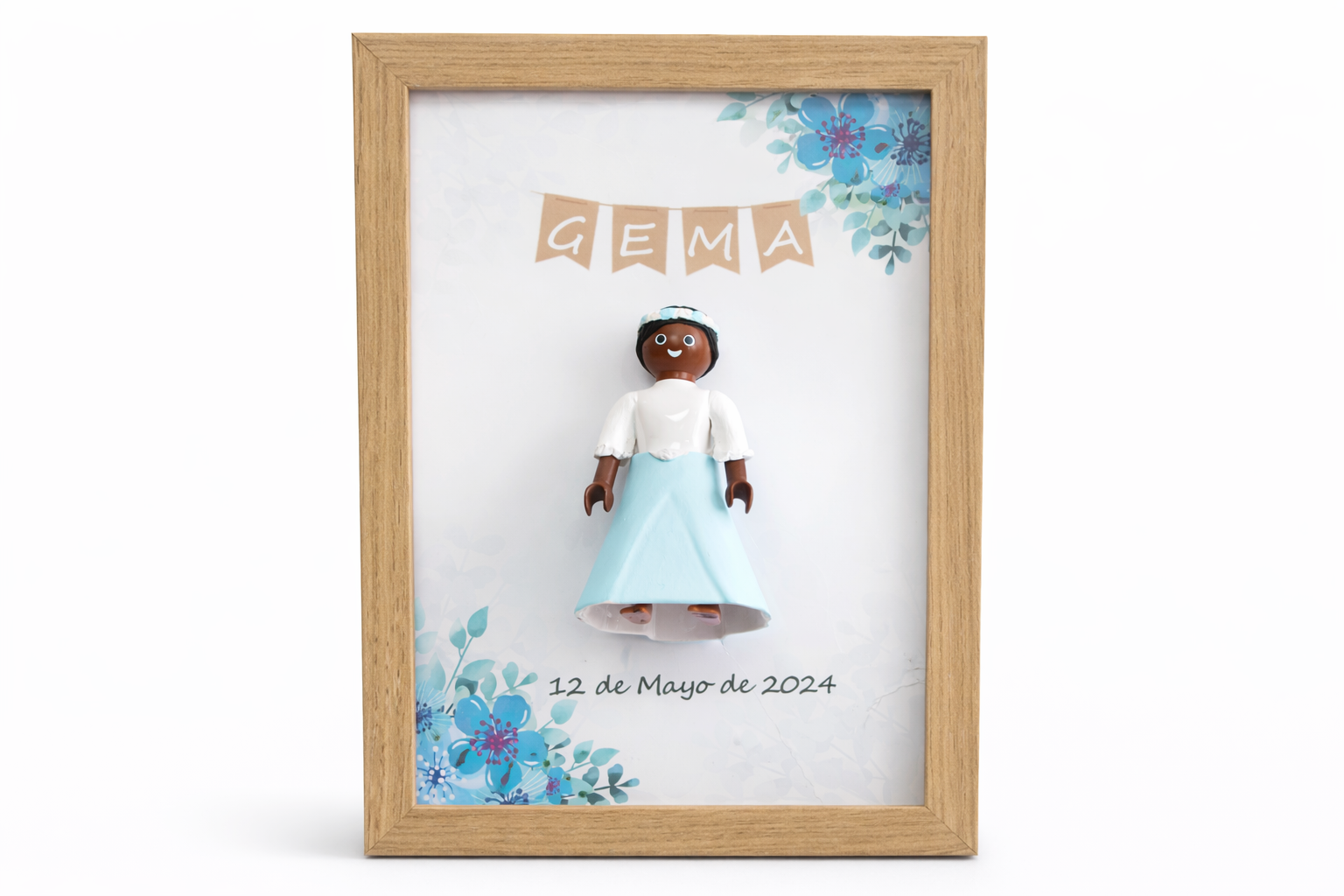 Marco de niña de comunión personalizado - imagen 3