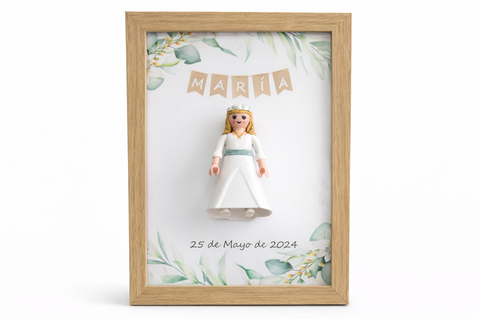 Marco de niña de comunión personalizado - imagen 4