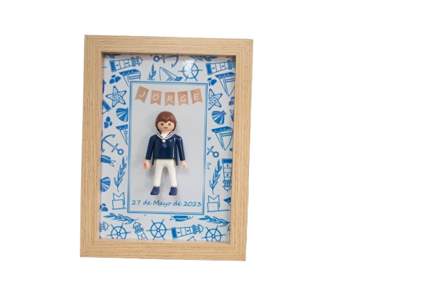Marco de niño de comunión personalizado
