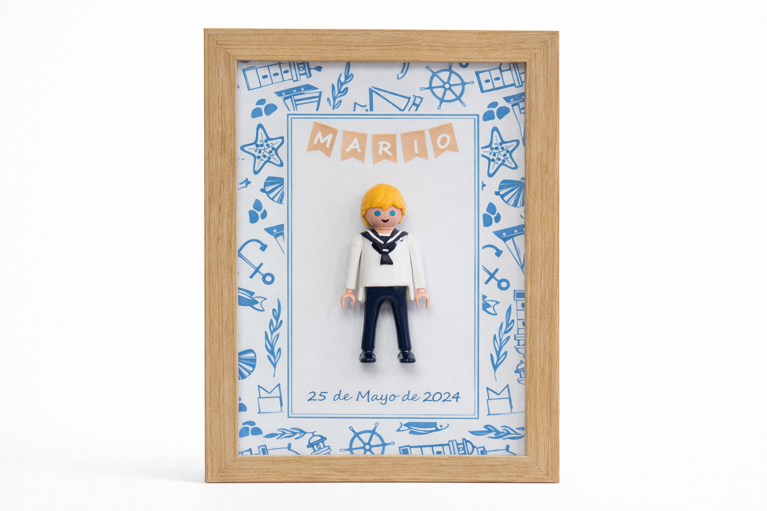 Marco de niño de comunión personalizado