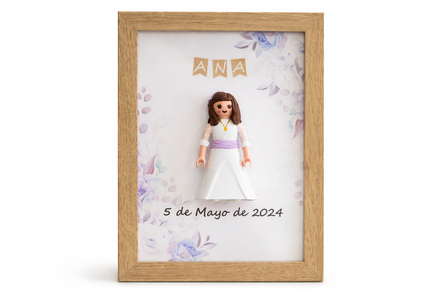 Marco de niña de comunión personalizado